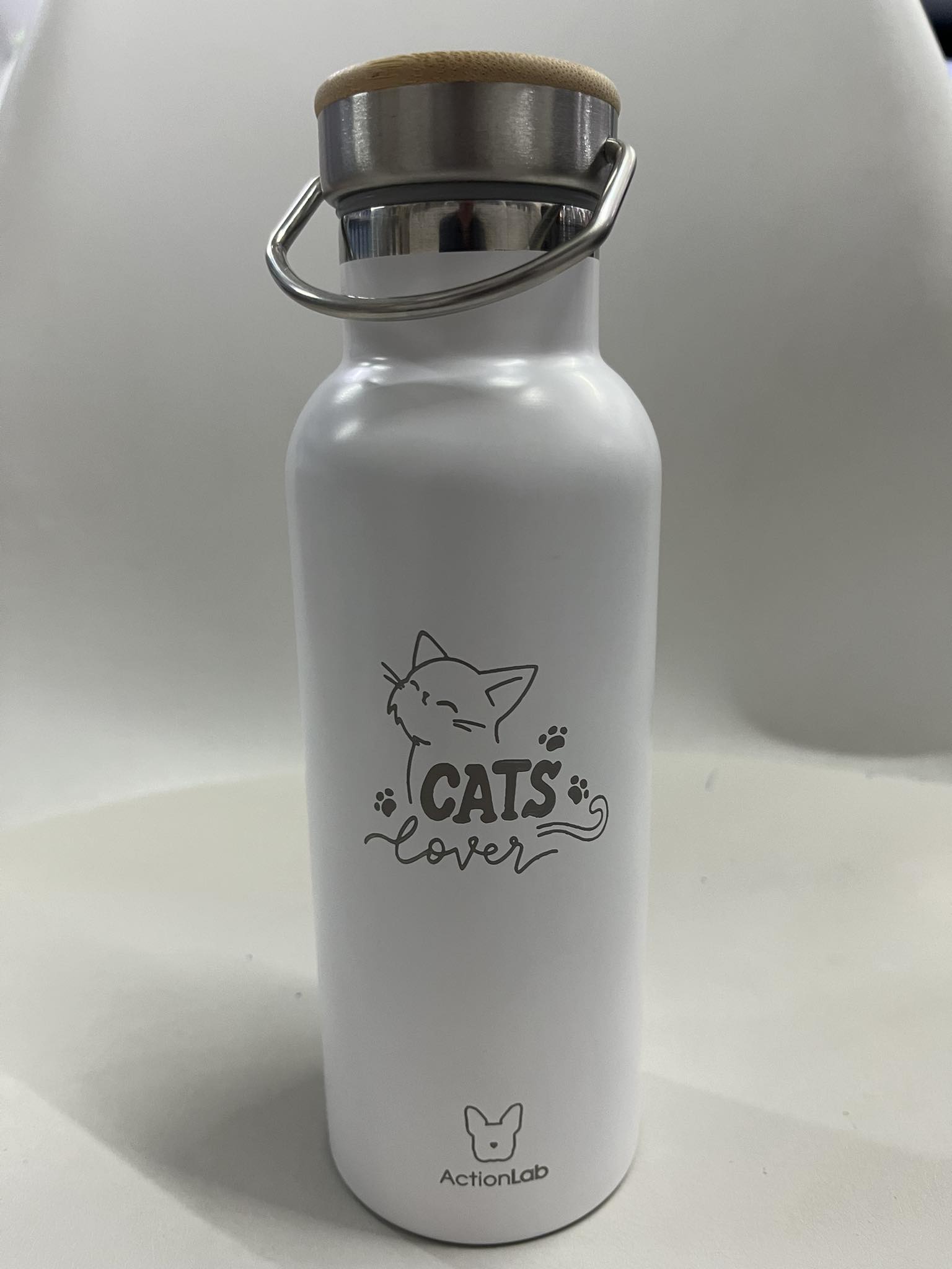Baboo Bottle White Cats Lover
